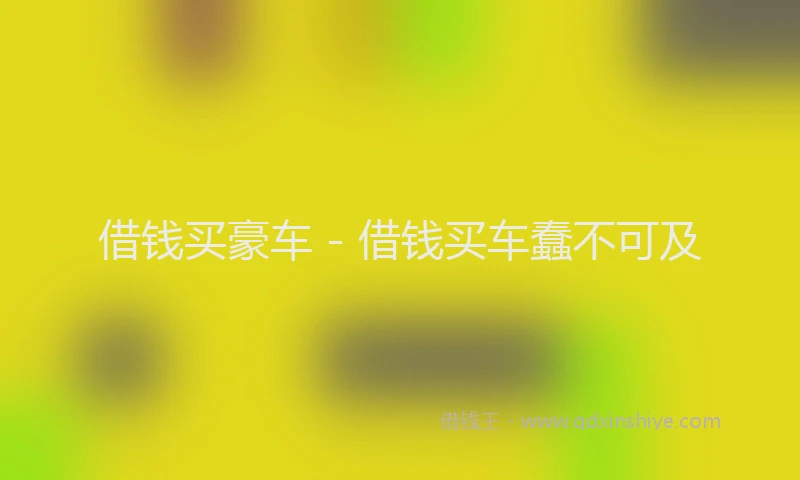 借钱买豪车 - 借钱买车蠢不可及