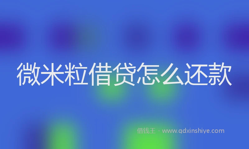 微米粒借贷怎么还款