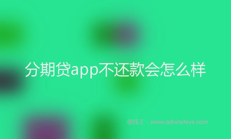 分期贷app不还款会怎么样