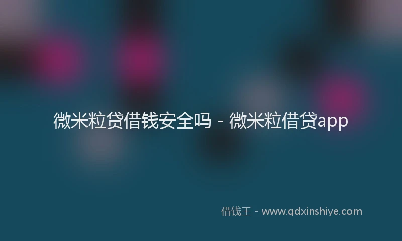 微米粒贷借钱安全吗 - 微米粒借贷app