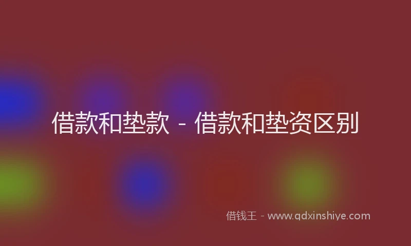 借款和垫款 - 借款和垫资区别