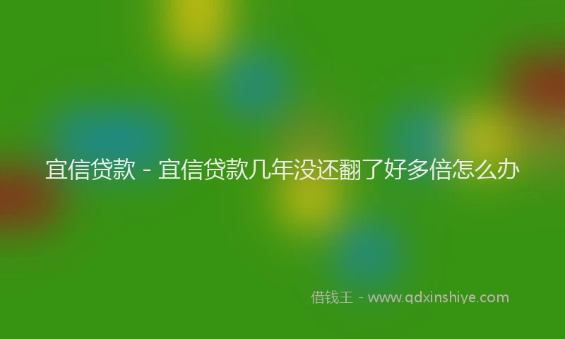 宜信贷款 - 宜信贷款几年没还翻了好多倍怎么办