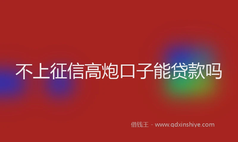不上征信高炮口子能贷款吗