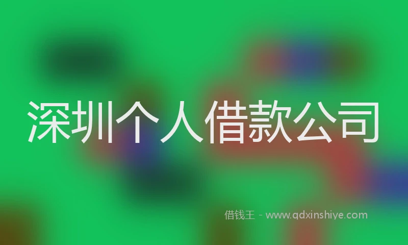 深圳个人借款公司