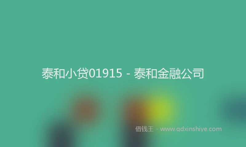 泰和小贷01915 - 泰和金融公司