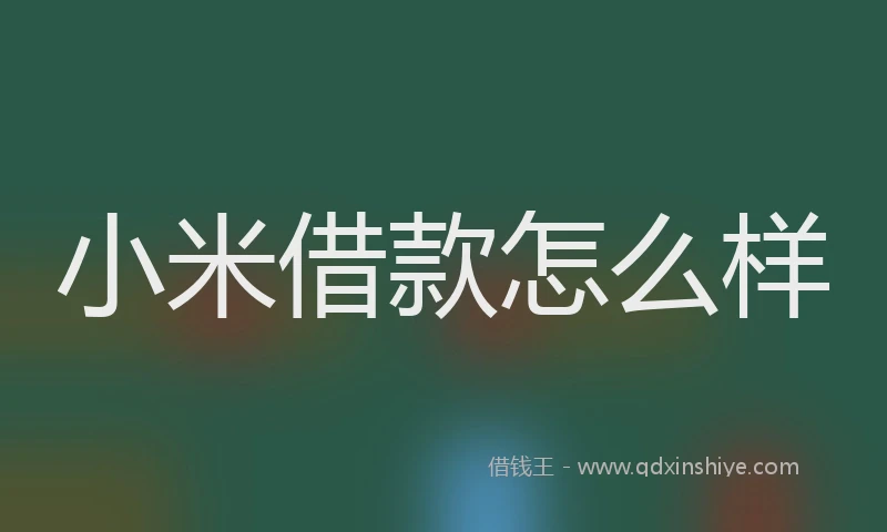 小米借款怎么样