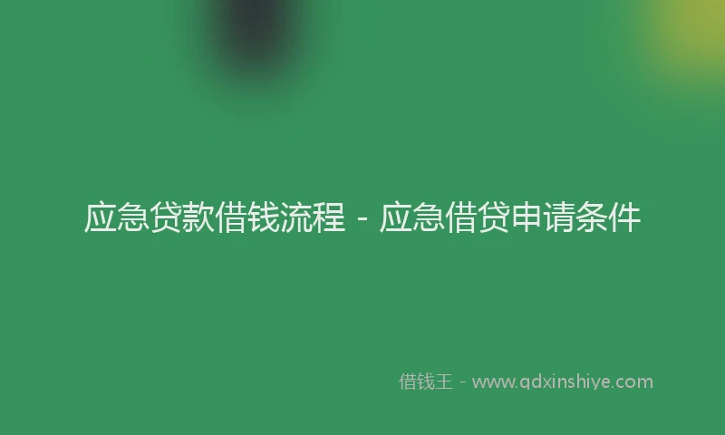 应急贷款借钱流程 - 应急借贷申请条件