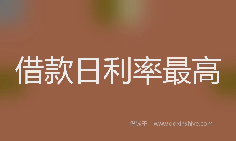 借款日利率最高