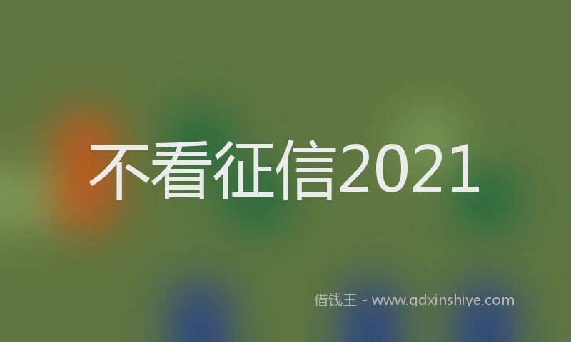 不看征信2021