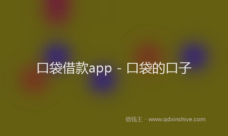 口袋借款app - 口袋的口子
