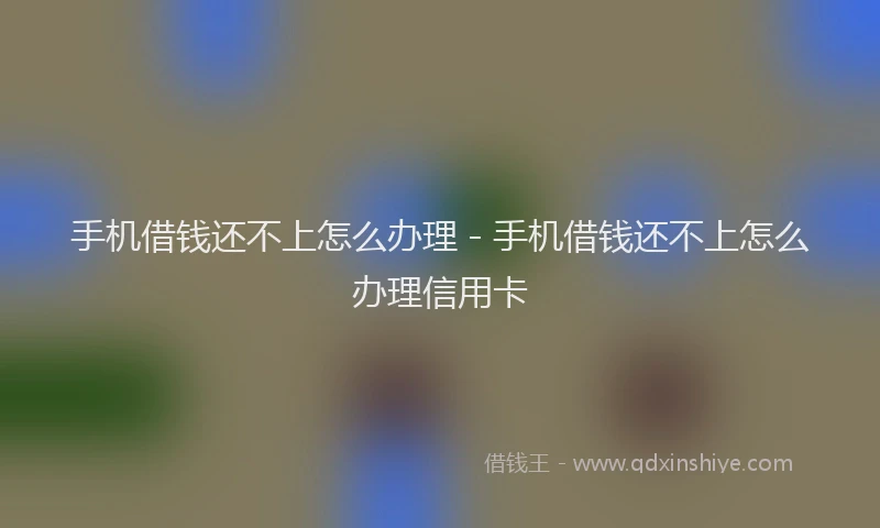 手机借钱还不上怎么办理 - 手机借钱还不上怎么办理信用卡