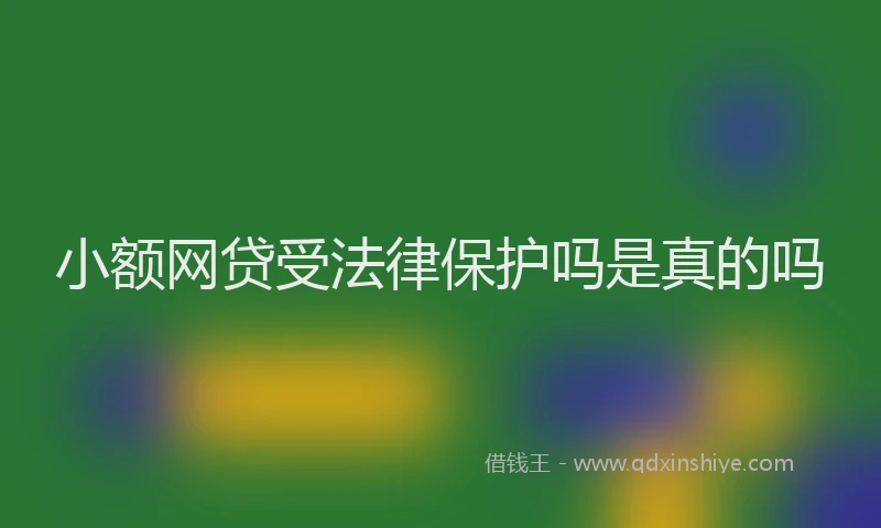 小额网贷受法律保护吗是真的吗