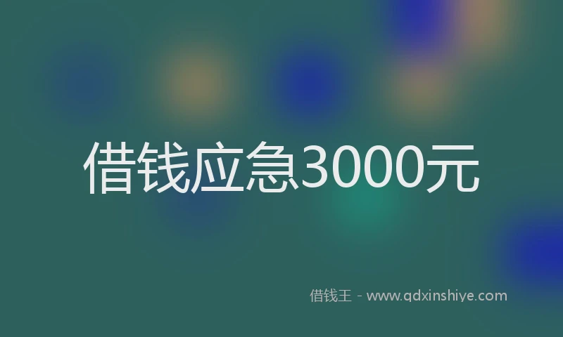 借钱应急3000元