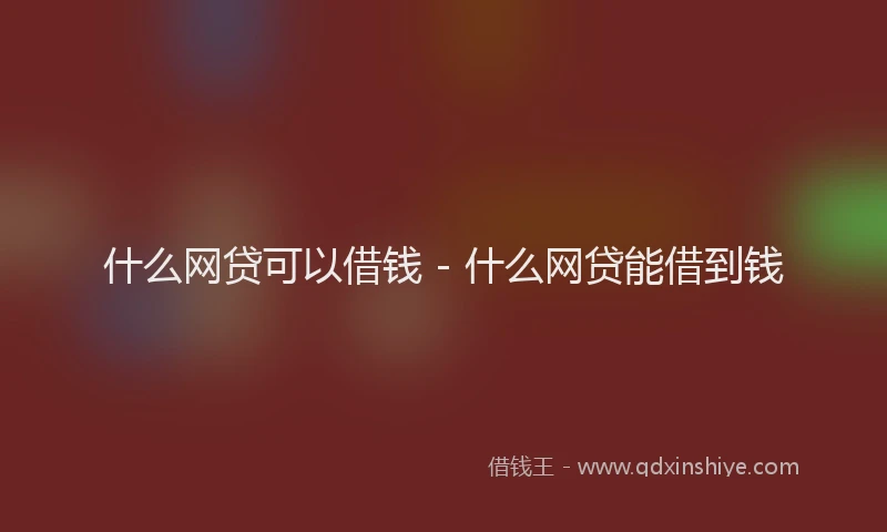 什么网贷可以借钱 - 什么网贷能借到钱