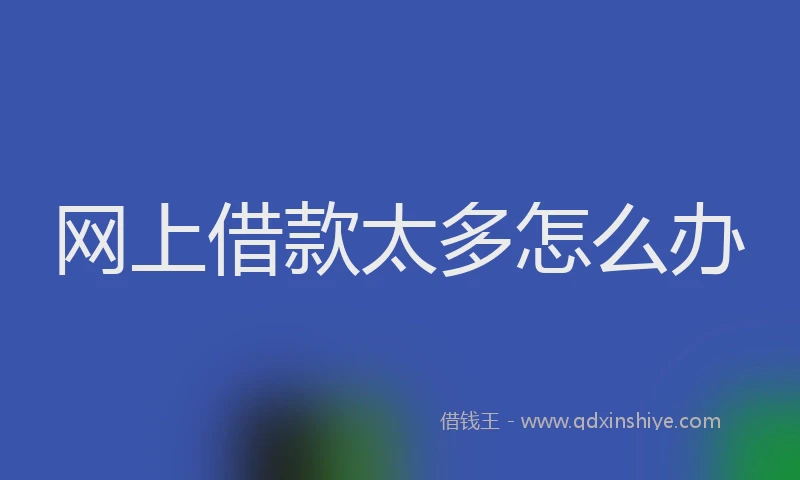 网上借款太多怎么办
