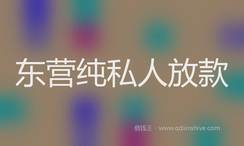 东营纯私人放款