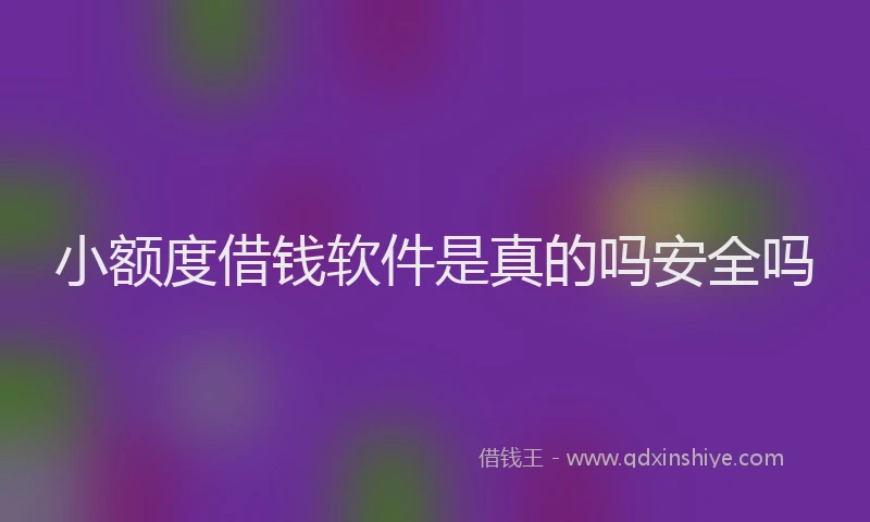 小额度借钱软件是真的吗安全吗