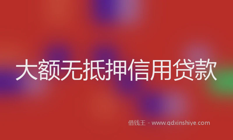 大额无抵押信用贷款