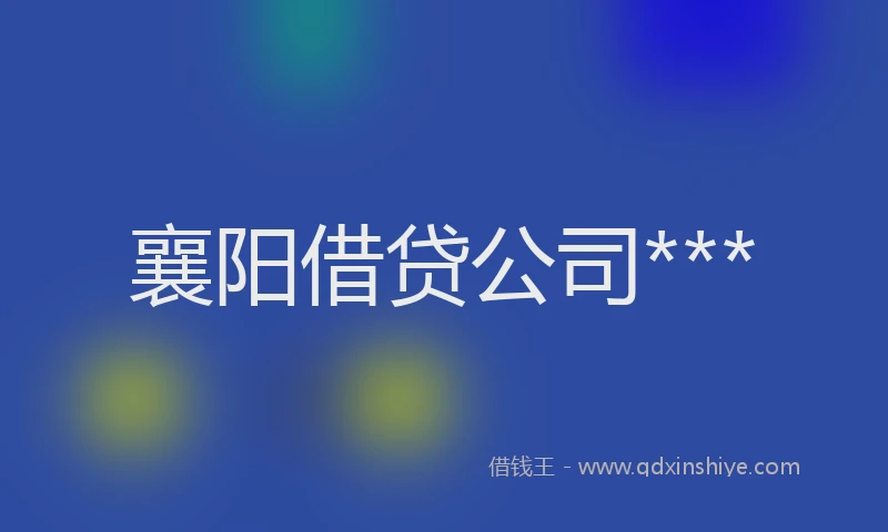 襄阳借贷公司***