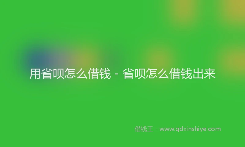 用省呗怎么借钱 - 省呗怎么借钱出来