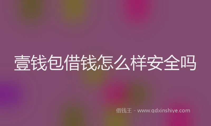 壹钱包借钱怎么样安全吗