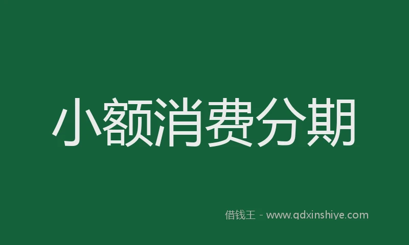 小额消费分期
