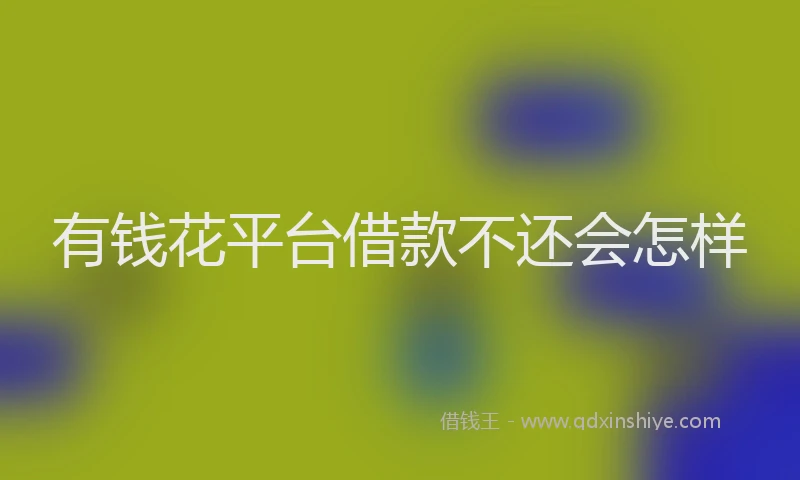 有钱花平台借款不还会怎样
