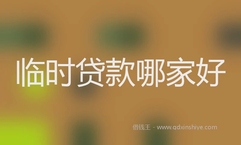 临时贷款哪家好