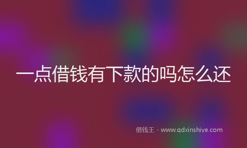 一点借钱有下款的吗怎么还