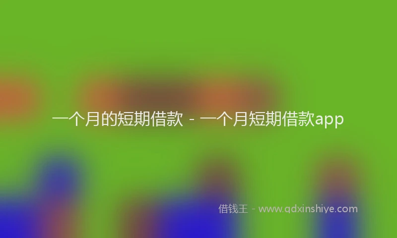 一个月的短期借款 - 一个月短期借款app