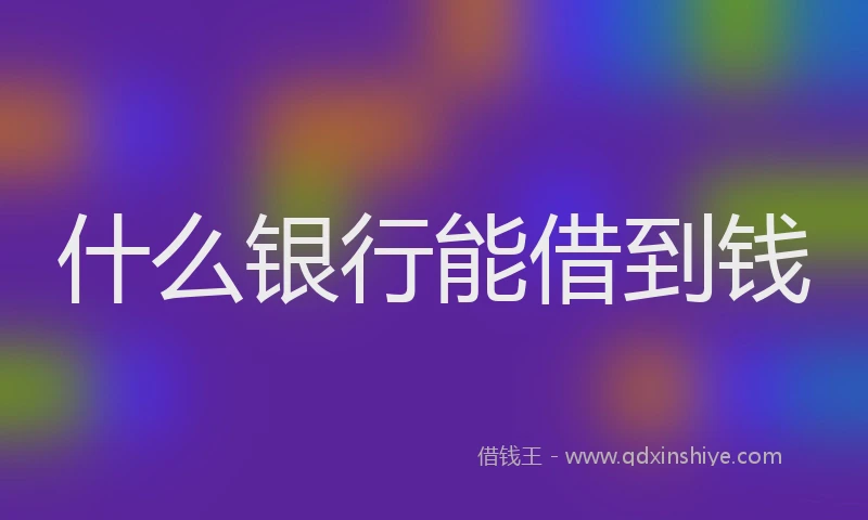 什么银行能借到钱