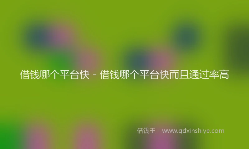 借钱哪个平台快 - 借钱哪个平台快而且通过率高