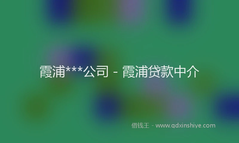 霞浦***公司 - 霞浦贷款中介