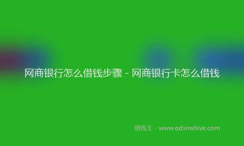 网商银行怎么借钱步骤 - 网商银行卡怎么借钱