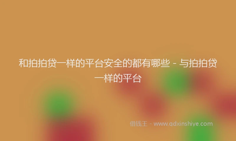 和拍拍贷一样的平台安全的都有哪些 - 与拍拍贷一样的平台