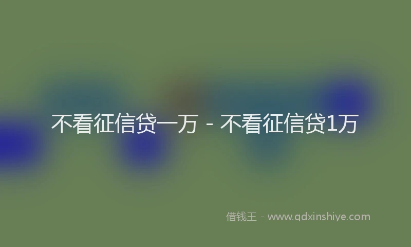 不看征信贷一万 - 不看征信贷1万