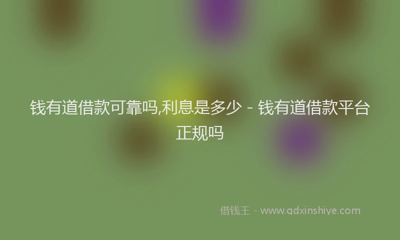 钱有道借款可靠吗,利息是多少 - 钱有道借款平台正规吗