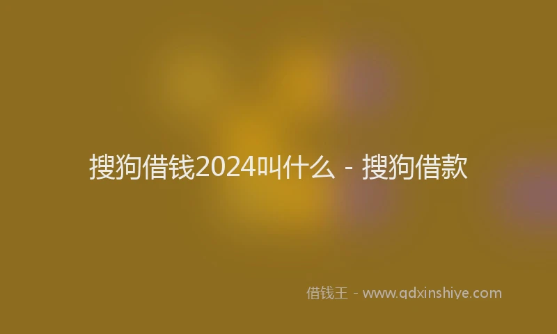搜狗借钱2024叫什么 - 搜狗借款