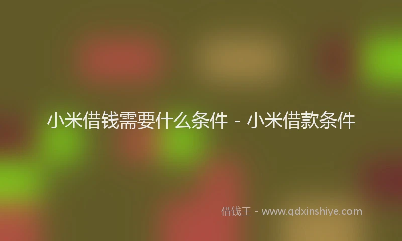 小米借钱需要什么条件 - 小米借款条件