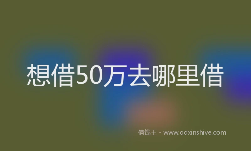 想借50万去哪里借