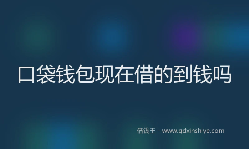口袋钱包现在借的到钱吗