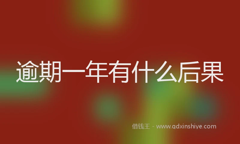 逾期一年有什么后果