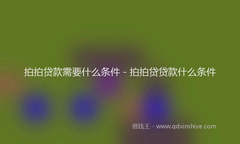 拍拍贷款需要什么条件 - 拍拍贷贷款什么条件