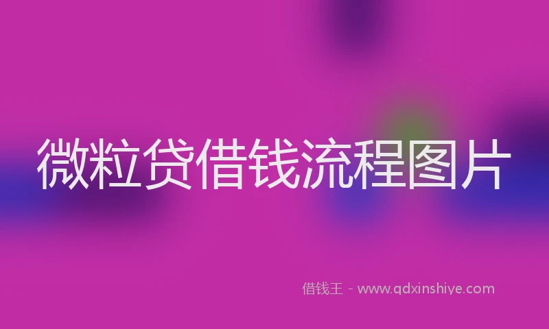 微粒贷借钱流程图片
