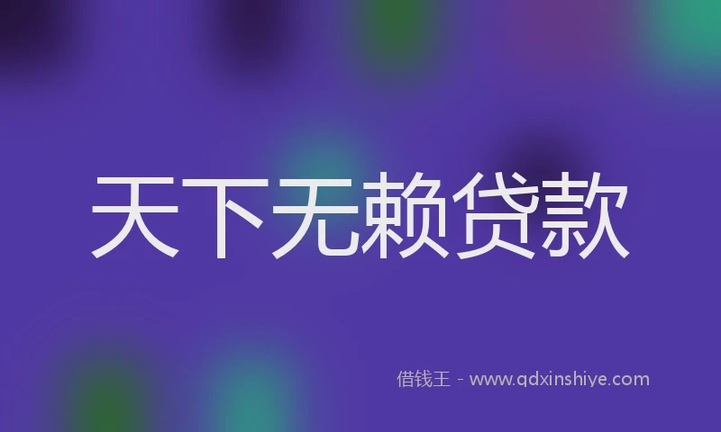 天下无赖贷款