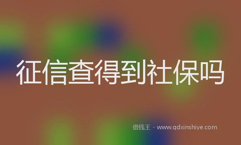 征信查得到社保吗