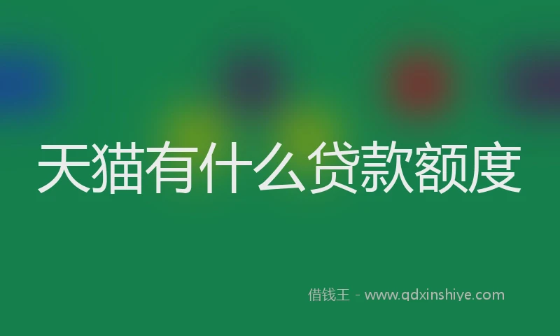 天猫有什么贷款额度