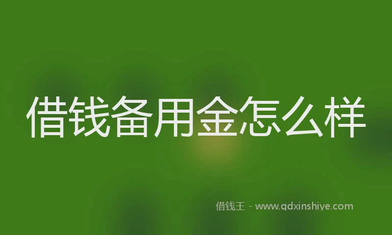 借钱备用金怎么样