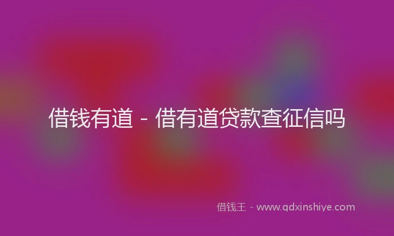 借钱有道 - 借有道贷款查征信吗