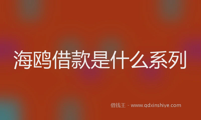 海鸥借款是什么系列